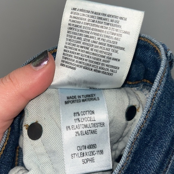 AGOLDE Sophie Mid Rise Ankle Skinny Blue Jeans Size 25 - Picture 4 of 9